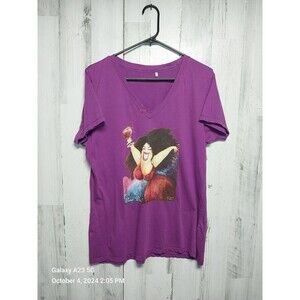 Women's Large Purple Wine Diva Short Sleeve Tee Jill Neal 2012